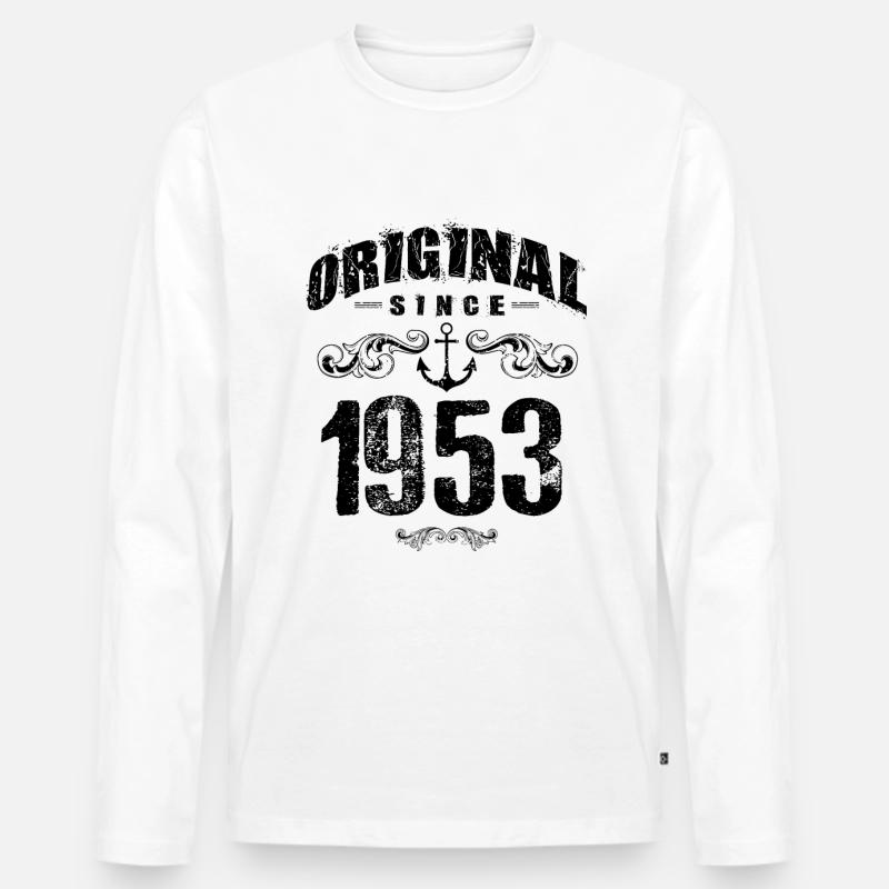 1953 original since - Männer Premium Bio Langarmshirt - Weiß