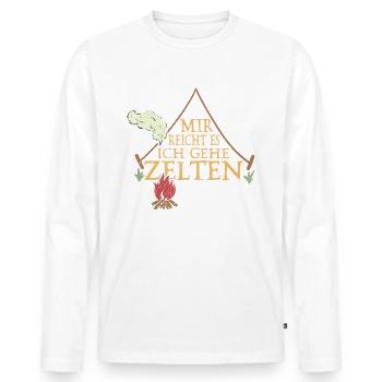 Mir Reicht Es Ich Geh Wandern Outdoor Bushcraft - Männer Premium Bio Langarmshirt - Weiß - Vorne - Nico (187cm)