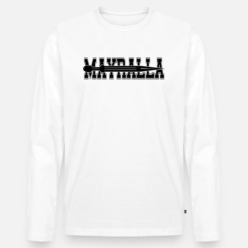 MAYRALLA - Männer Premium Bio Langarmshirt - Weiß