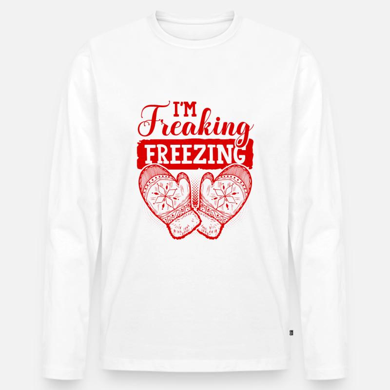 Freezing Winter - Männer Premium Bio Langarmshirt - Weiß