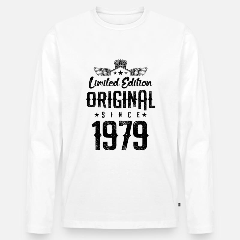 1979 limited edition - Männer Premium Bio Langarmshirt - Weiß