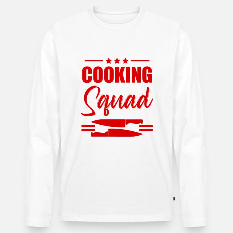 koch squad - Männer Premium Bio Langarmshirt - Weiß