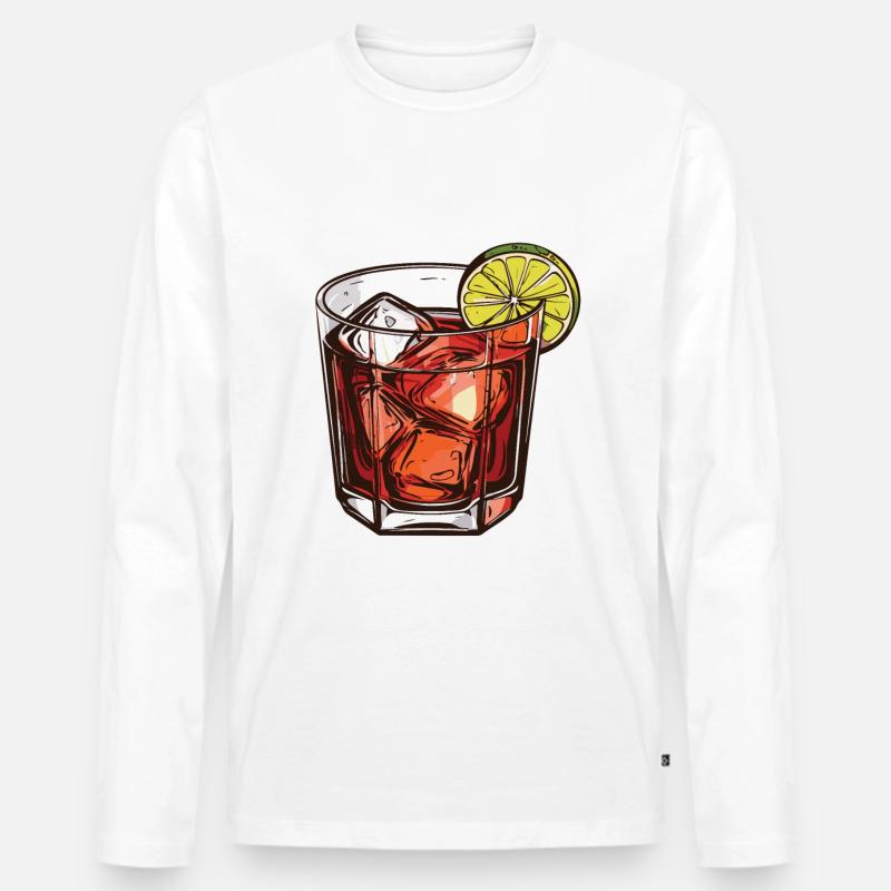 Limonade Drink Symbol - Männer Premium Bio Langarmshirt - Weiß