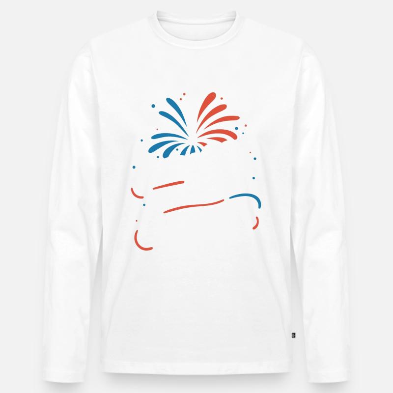Pyrotechnics Fireworks Pyrotechnics - Men's Premium Organic Long Sleeve Shirt - white