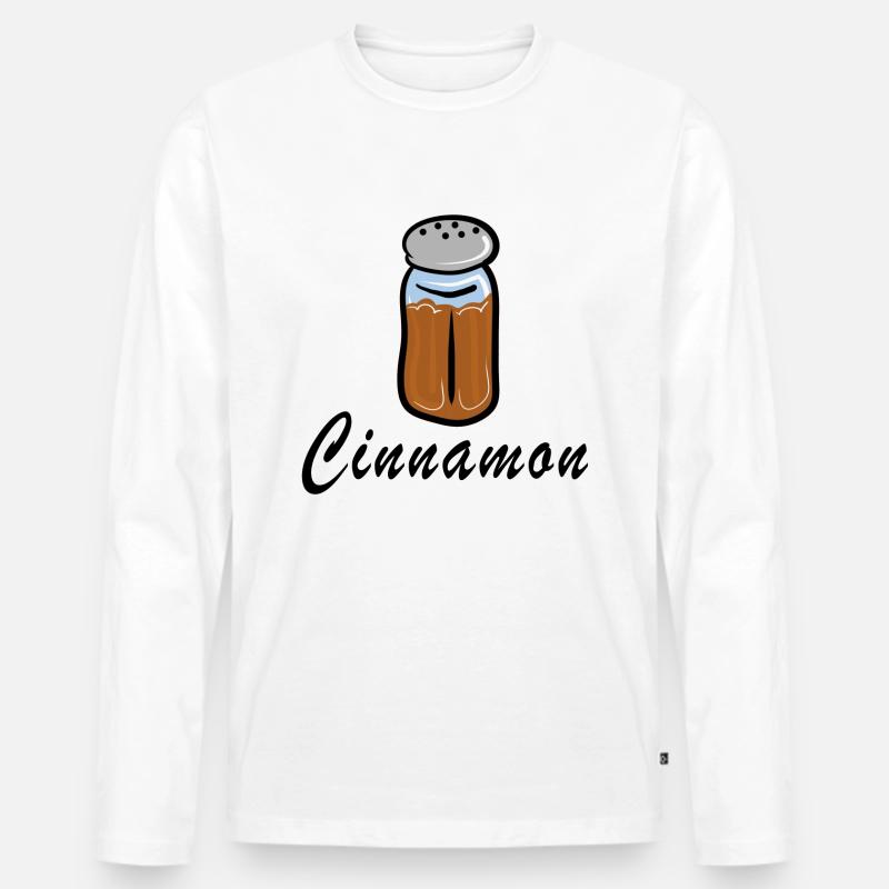 Cinnamon shaker - Männer Premium Bio Langarmshirt - Weiß