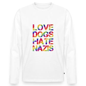 Against Racism Nazis Against Racism Anti Racism - Men's Premium Organic Long Sleeve Shirt - white - Front - Nico (187cm)