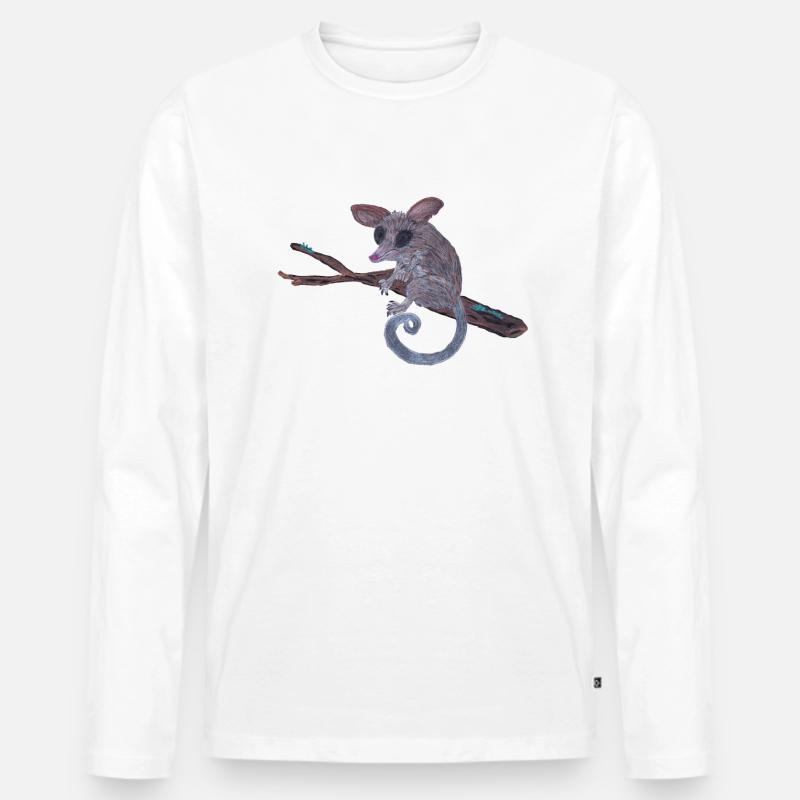 Die schüchterne Jackfrucht - Männer Premium Bio Langarmshirt - Weiß
