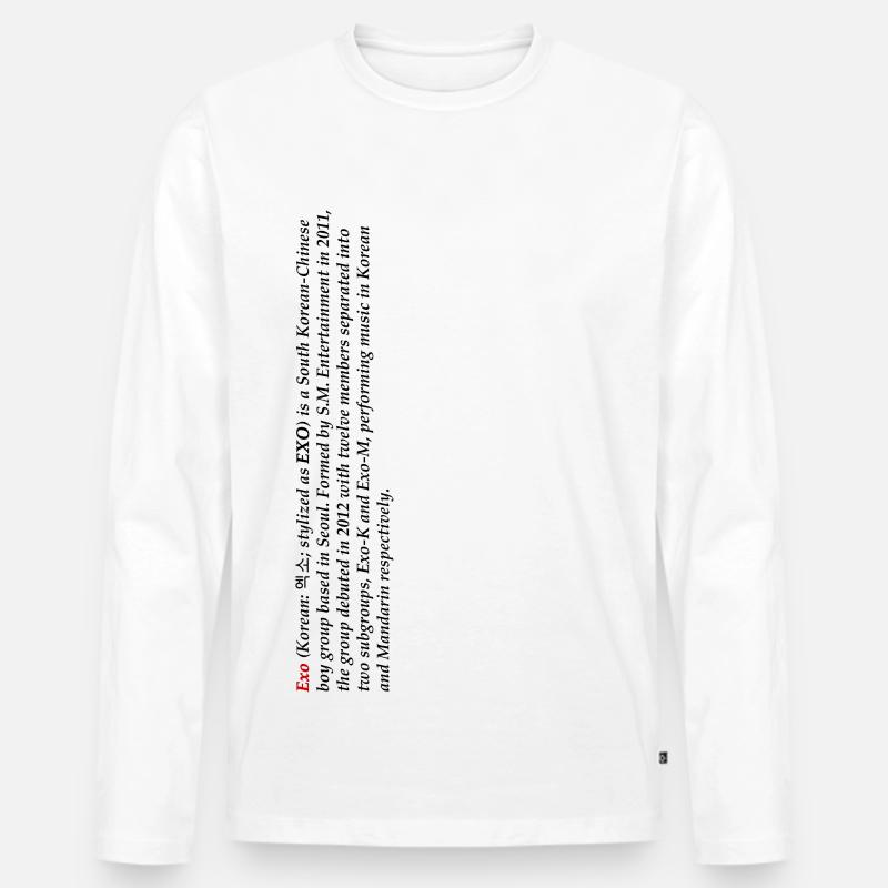 Who is Exo - Männer Premium Bio Langarmshirt - Weiß