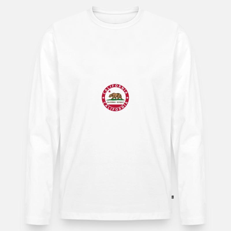 Los Angeles - Männer Premium Bio Langarmshirt - Weiß
