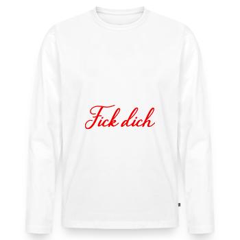 Hokus Pokus Fick Dich Modus - Männer Premium Bio Langarmshirt - Weiß - Vorne - Nico (187cm)