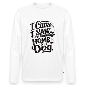 Hund Hundespruch Lustig Hundeliebhaber - Männer Premium Bio Langarmshirt - Weiß - Vorne - Nico (187cm)
