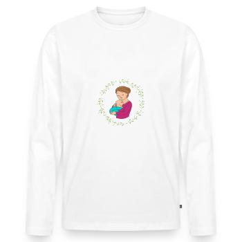 Du bist meine Lieblings Mama - Männer Premium Bio Langarmshirt - Weiß - Vorne - Nico (187cm)