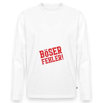 Du denkst Ich bin klein lieb und nett böser Fehler - Männer Premium Bio Langarmshirt - Weiß - Vorne - Nico (187cm)