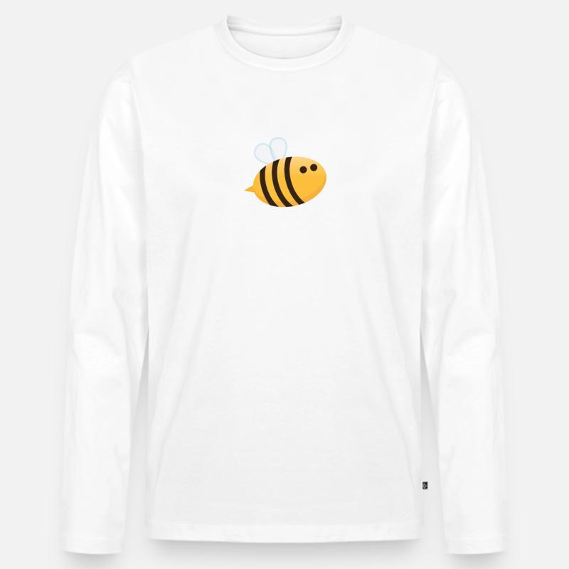 Let it bee - Männer Premium Bio Langarmshirt - Weiß