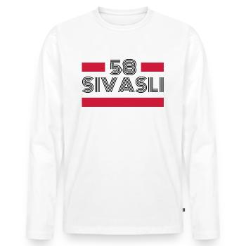 Sivas 58 Turkey Turkiye gift holiday TR Türk - Men's Premium Organic Long Sleeve Shirt - white - Front - Nico (187cm)