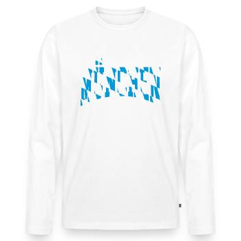 Munich - T-shirt manches longues Premium bio Homme - blanc - Devant - Nico (187cm)