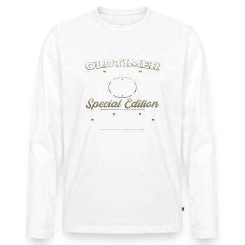 49. Geburtstag Mann Oldtimer Juli Jahrgang 1974 - Männer Premium Bio Langarmshirt - Weiß - Vorne - Nico (187cm)