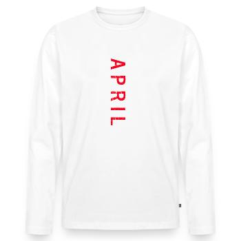 90e anniversaire cadeau mari avril Vintage 1934 - T-shirt manches longues Premium bio Homme - blanc - Devant - Nico (187cm)