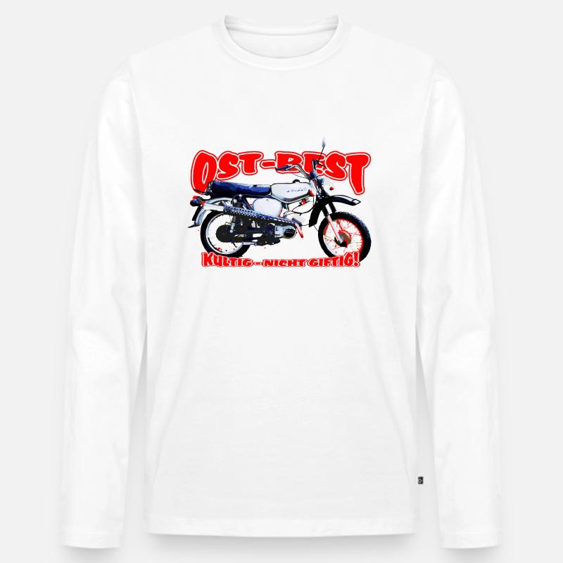 Simson S51 Enduro - Männer Premium Bio Langarmshirt - Weiß