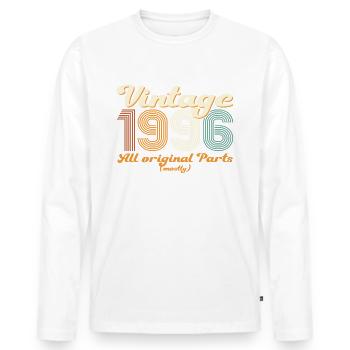 Original vintage 1996 26th birthday gift - Men's Premium Organic Long Sleeve Shirt - white - Front - Nico (187cm)