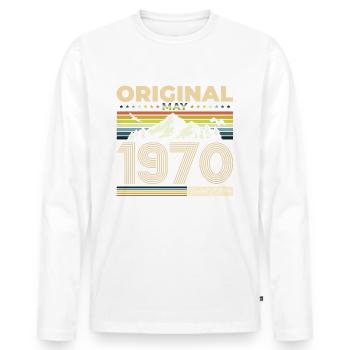Original 1970 Millésime 1970 54e anniversaire 1970 - T-shirt manches longues Premium bio Homme - blanc - Devant - Nico (187cm)