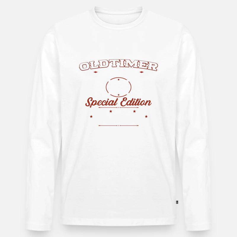 64. Geburtstag Oldtimer Dezember Jahrgang 1959 - Männer Premium Bio Langarmshirt - Weiß