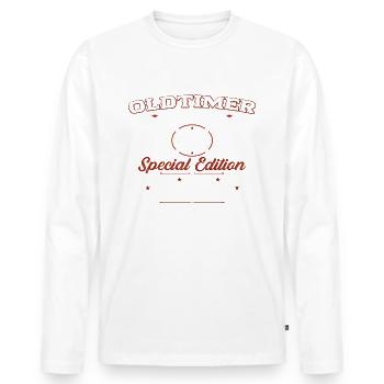 19. Geburtstag Oldtimer Dezember Jahrgang 2004 - Männer Premium Bio Langarmshirt - Weiß - Vorne - Nico (187cm)