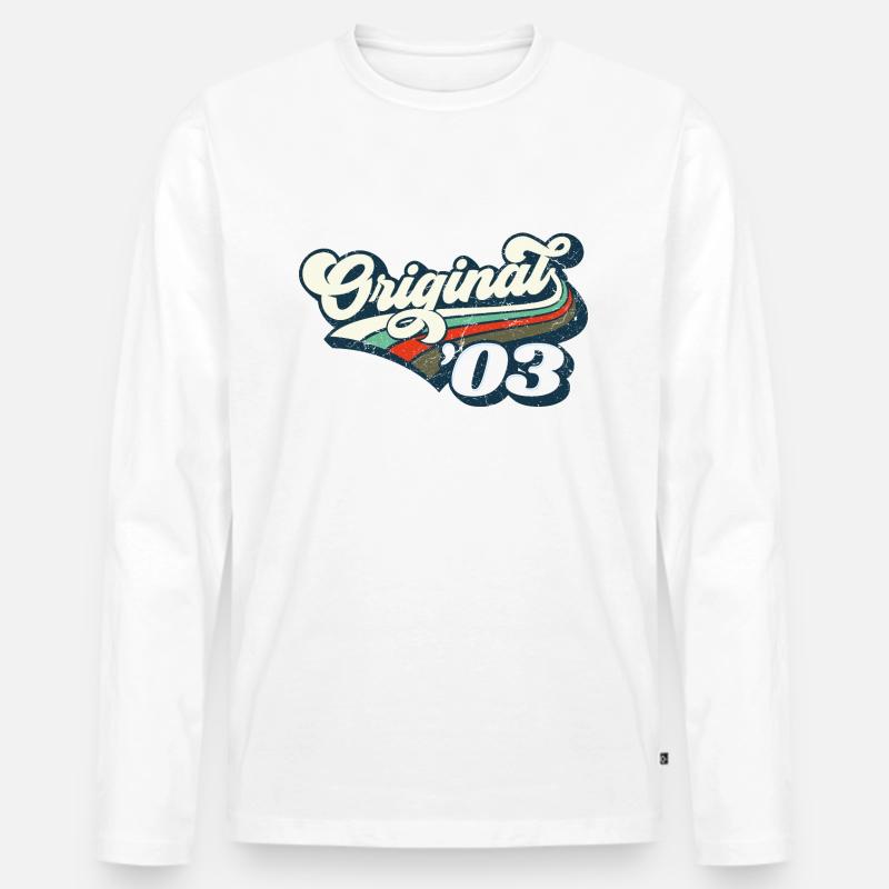 Original `03 - Männer Premium Bio Langarmshirt - Weiß