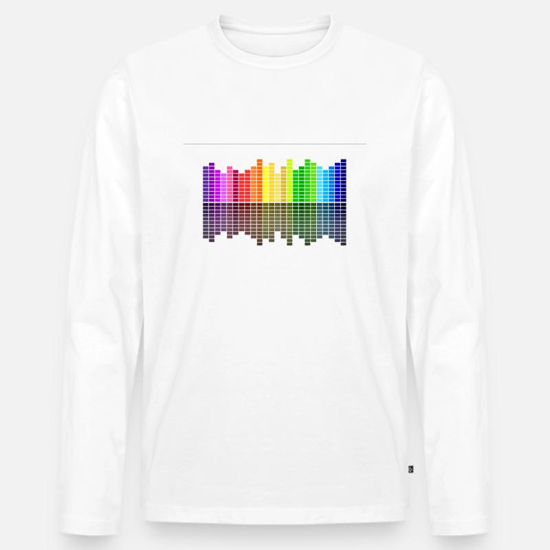 equalizer - Männer Premium Bio Langarmshirt - Weiß