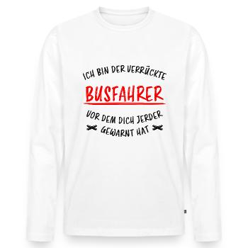 Busfahrer Beruf Lustiger Spruch Linienbus Geschenk - Männer Premium Bio Langarmshirt - Weiß - Vorne - Nico (187cm)