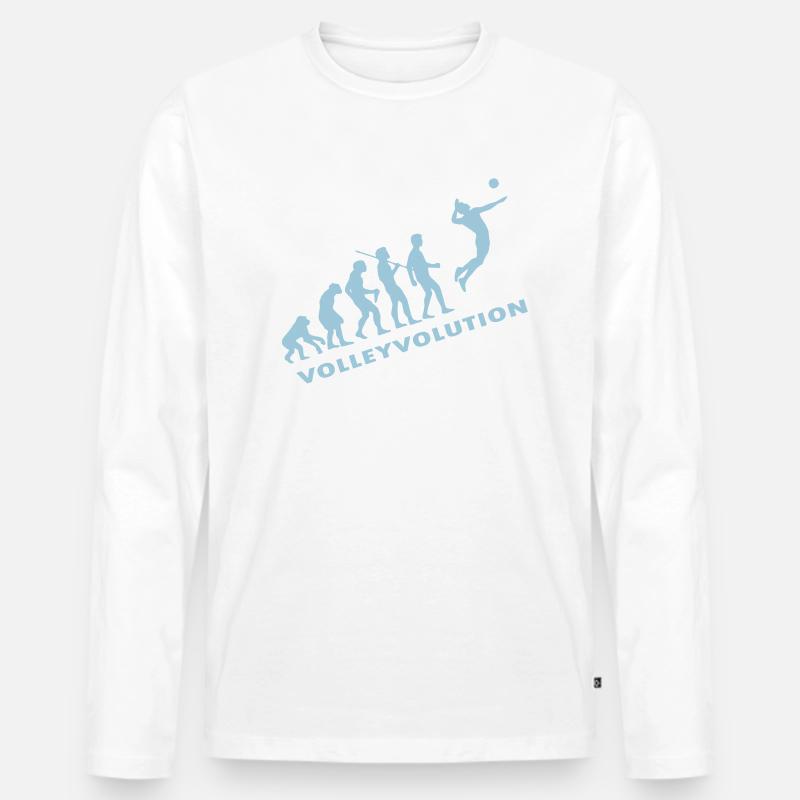 vollevolution - Männer Premium Bio Langarmshirt - Weiß