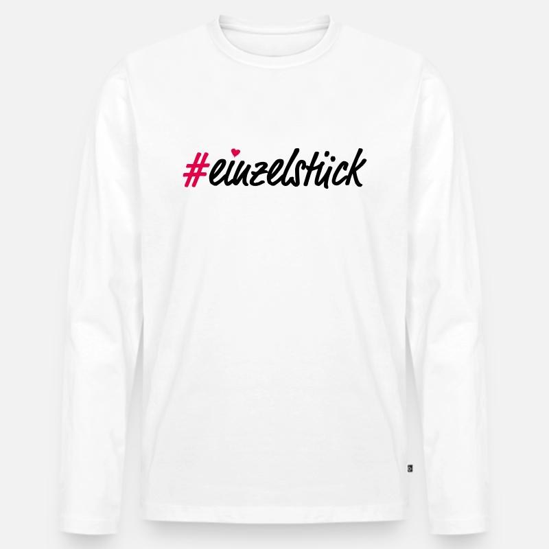 Einzelstück - Männer Premium Bio Langarmshirt - Weiß