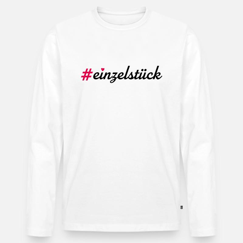 Einzelstück - Männer Premium Bio Langarmshirt - Weiß
