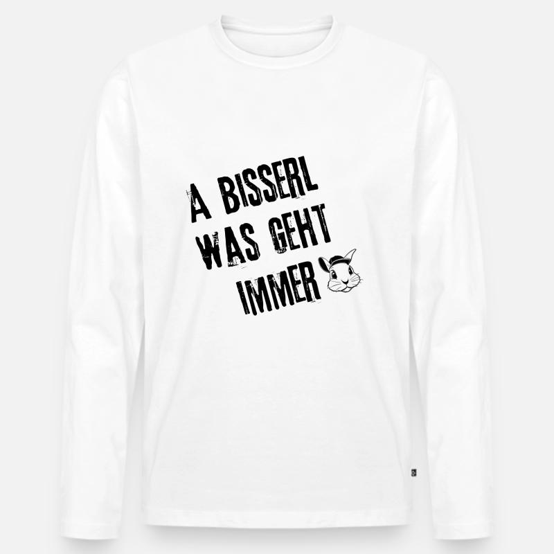 Immer Geht's | Redewendung - Männer Premium Bio Langarmshirt - Weiß
