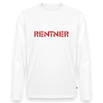 Endlich Rentner - Nie wieder Montag! (1) - Männer Premium Bio Langarmshirt - Weiß - Vorne - Nico (187cm)
