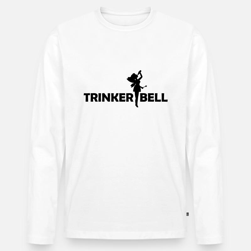 Trinkerbell - Männer Premium Bio Langarmshirt - Weiß