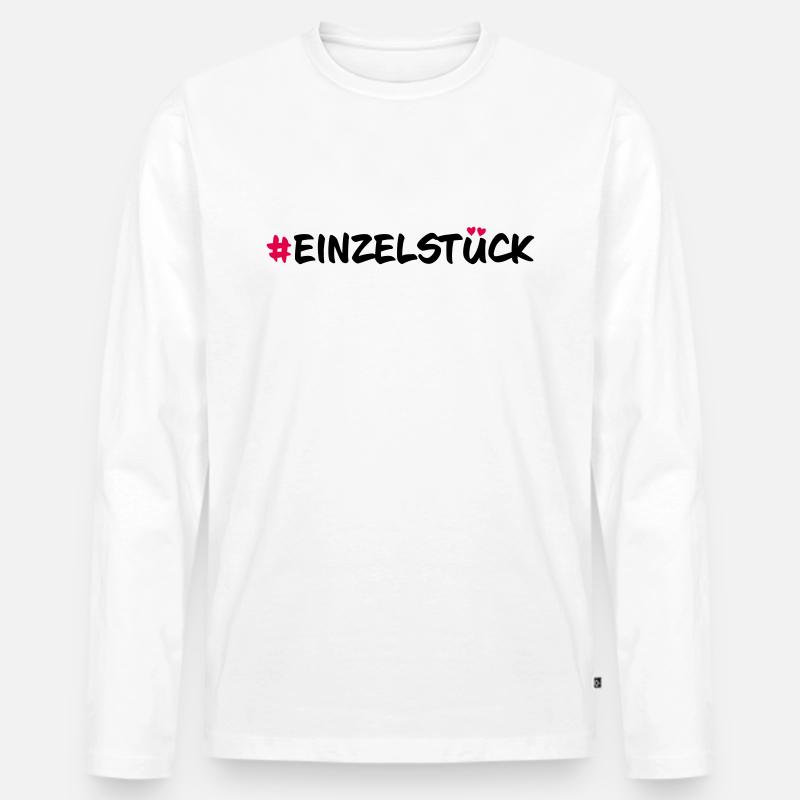 Einzelstück - Männer Premium Bio Langarmshirt - Weiß