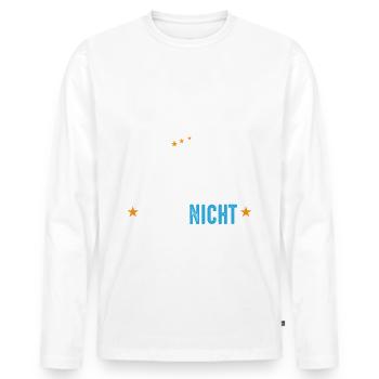 Habe ich verstanden, mache ich aber nicht - Männer Premium Bio Langarmshirt - Weiß - Vorne - Nico (187cm)