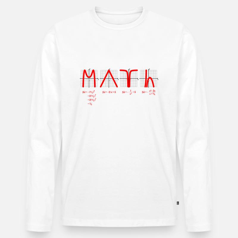 Math with Functions red - Männer Premium Bio Langarmshirt - Weiß