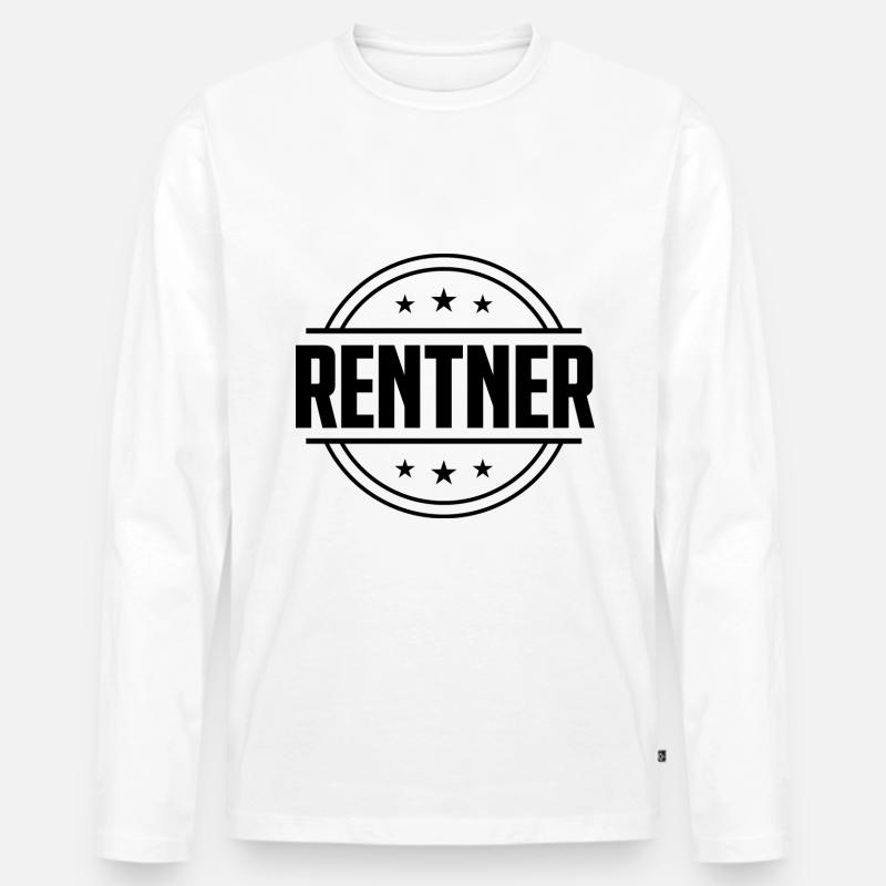 Rentner Rente - Männer Premium Bio Langarmshirt - Weiß