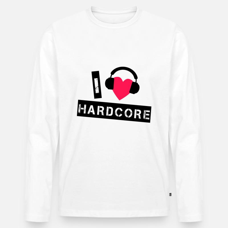 Raver - Männer Premium Bio Langarmshirt - Weiß