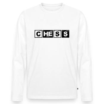 Chess - Table périodique - Chemistry - Elements - T-shirt manches longues Premium bio Homme - blanc - Devant - Nico (187cm)