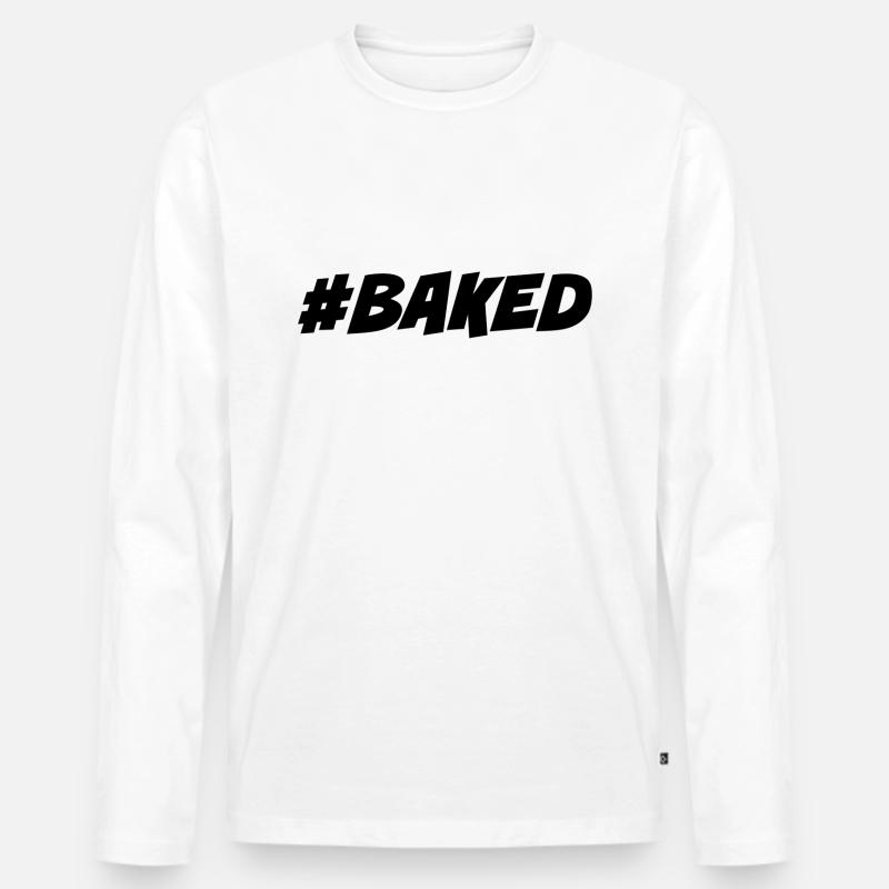 #Baked - Stoned High - Männer Premium Bio Langarmshirt - Weiß