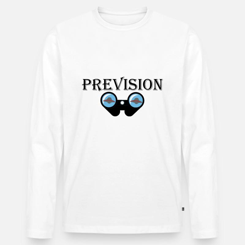 PreVision - Männer Premium Bio Langarmshirt - Weiß