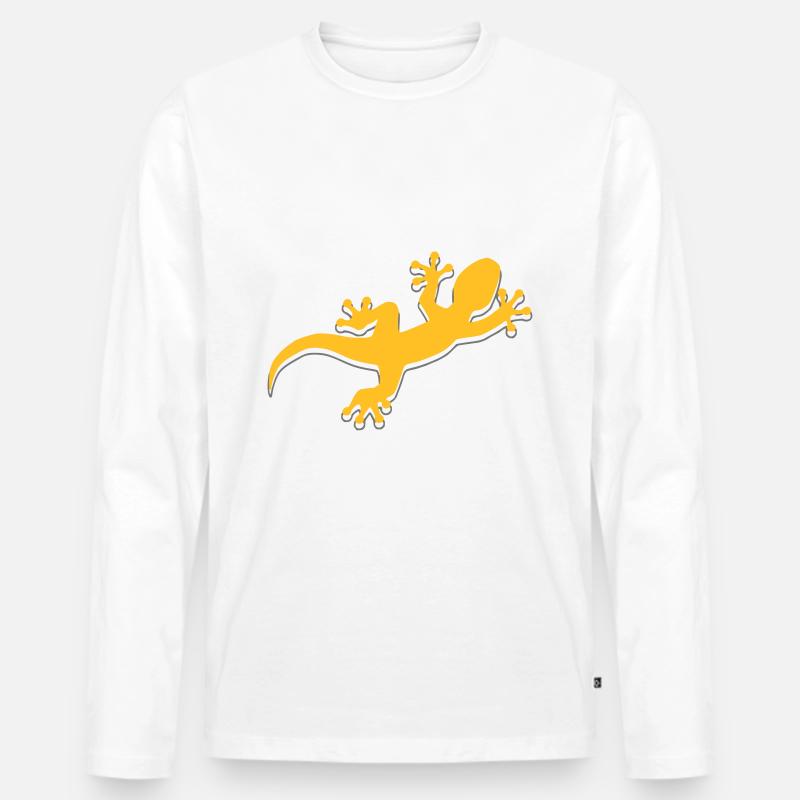 Mar974 2 - Männer Premium Bio Langarmshirt - Weiß