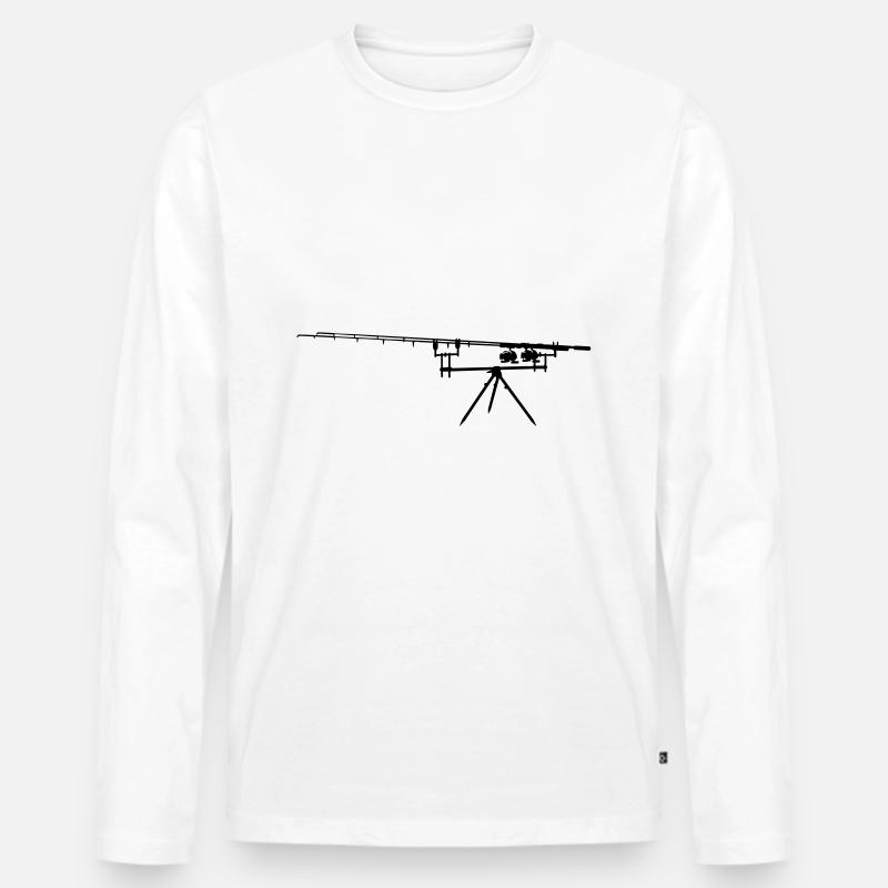 carp rods - Männer Premium Bio Langarmshirt - Weiß