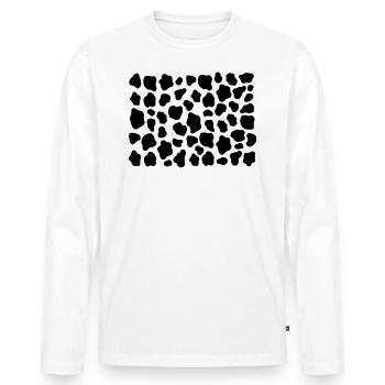 Cow Spots Cow Pattern Cow Spots Dalmatian Fur - Men's Premium Organic Long Sleeve Shirt - white - Front - Nico (187cm)