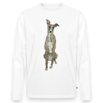 Greyhound Greyhound Dog Love Dog Sport Doglove - Men's Premium Organic Long Sleeve Shirt - white - Front - Nico (187cm)