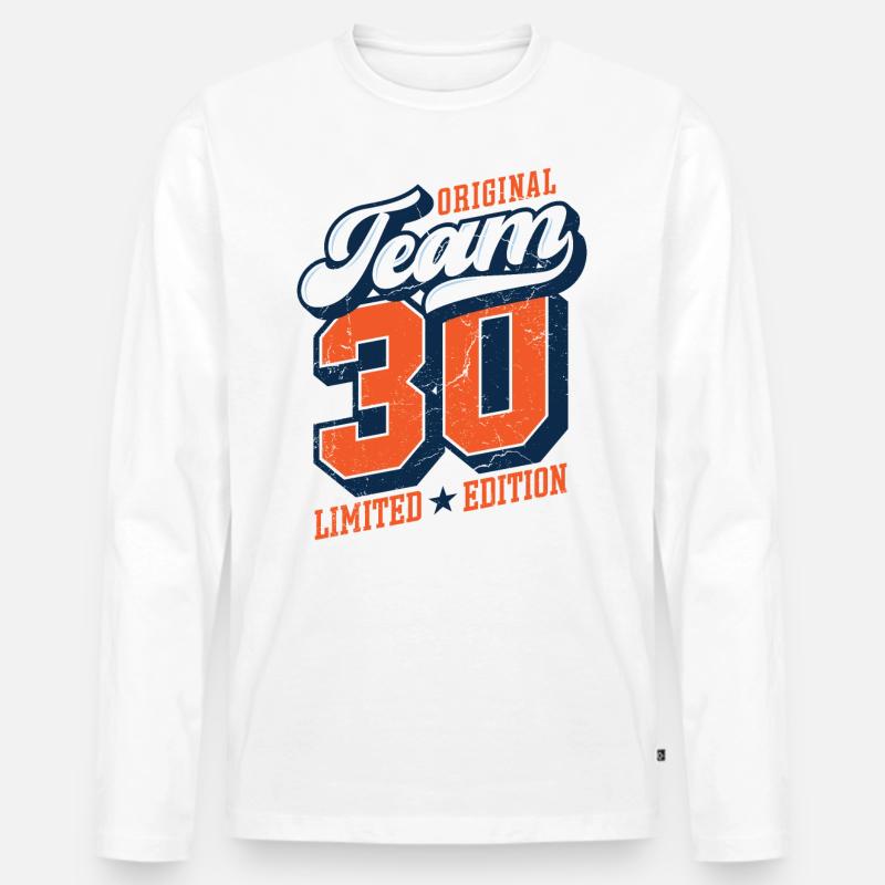 Original Team 30 - Limited Edition - Männer Premium Bio Langarmshirt - Weiß
