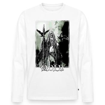 Odin des randonneurs - T-shirt manches longues Premium bio Homme - blanc - Devant - Nico (187cm)